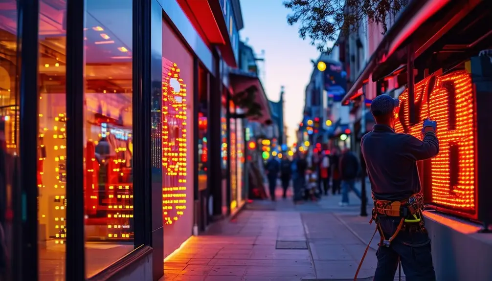 Outdoor LED Signs for Retail Shops 3 installation and upkeep services