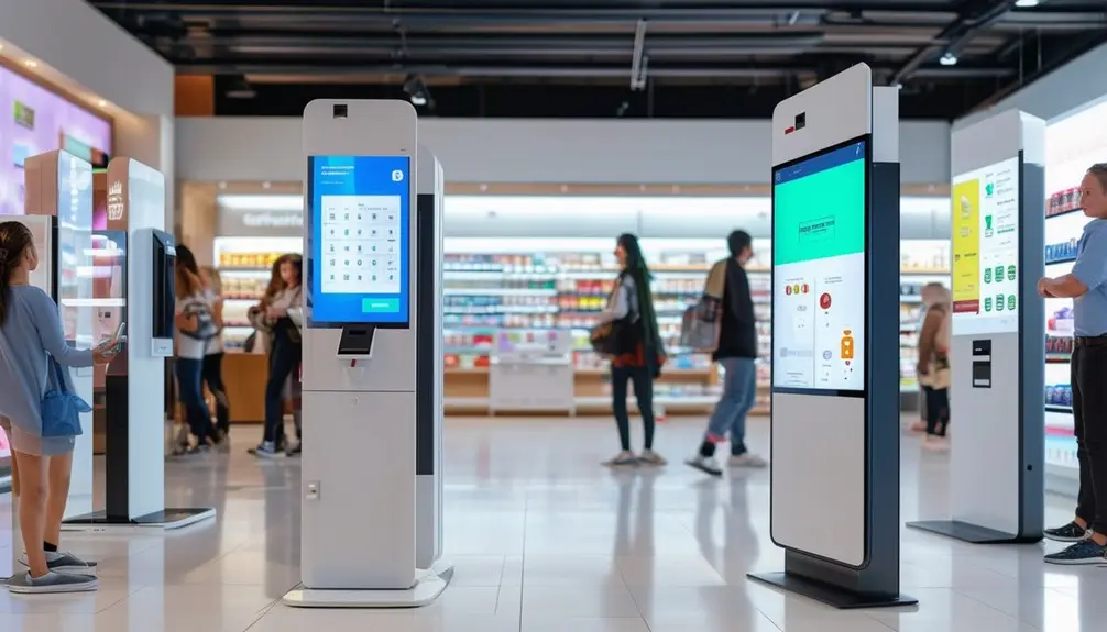 retail touchscreen kiosk variety