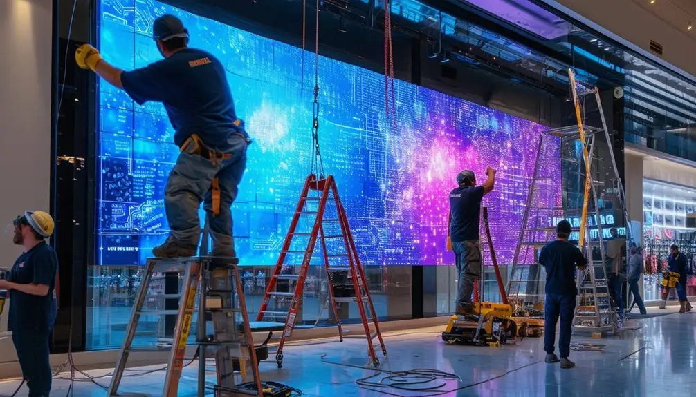 Large LED Displays for Retail Windows 7 system installation and upkeep