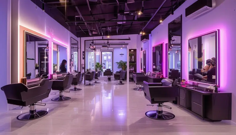 advertisement screens in salons