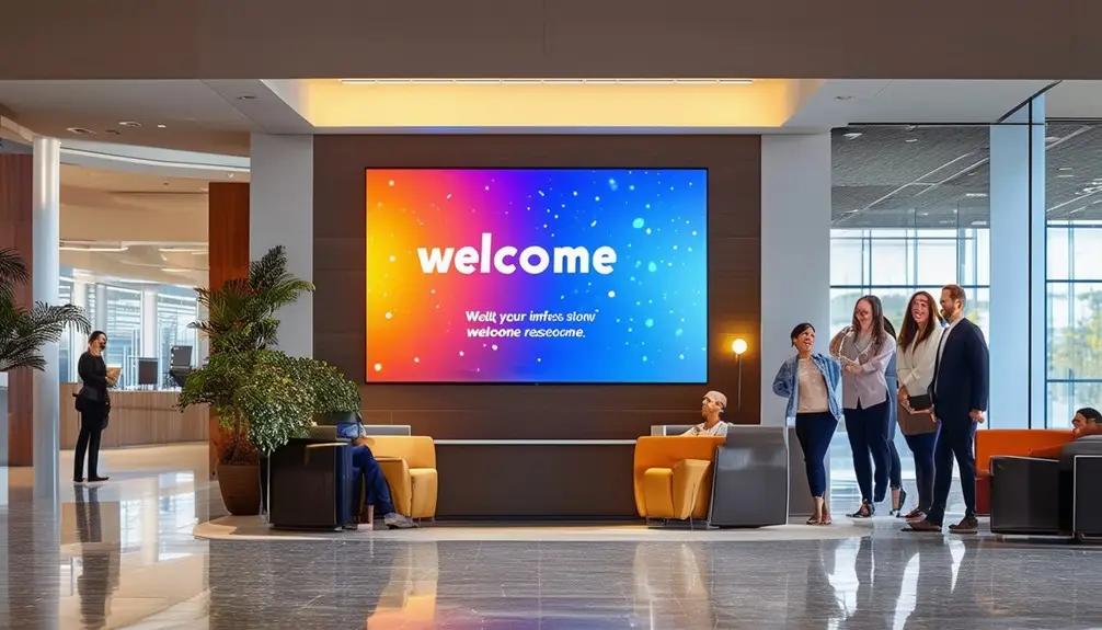 corporate digital welcome signage