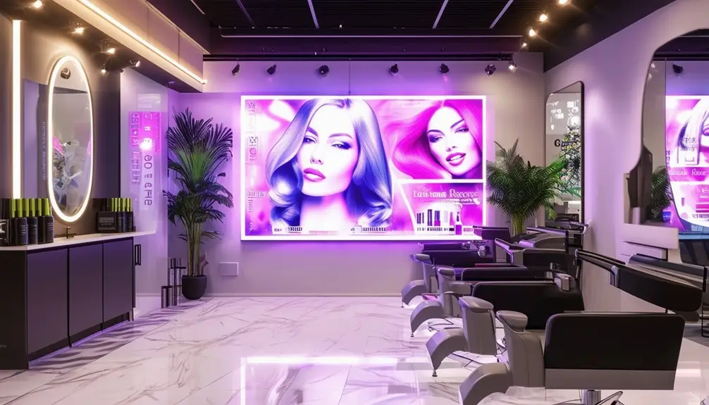 digital displays for salons