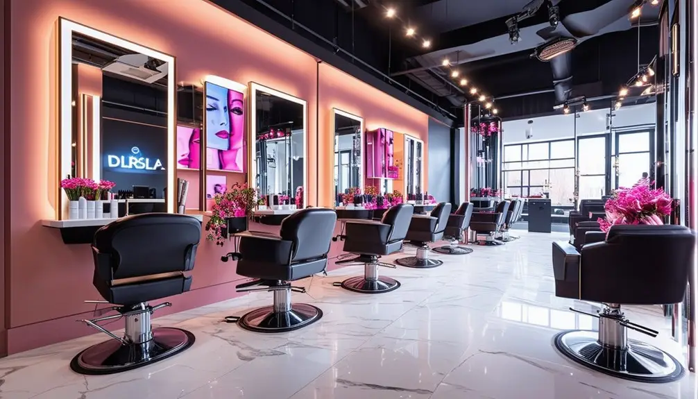 digital screens for salons