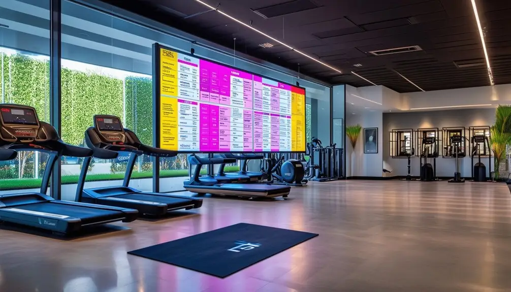 digital signage for gym