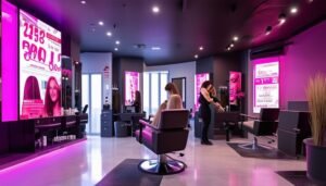 Features 18 digital signage for salon