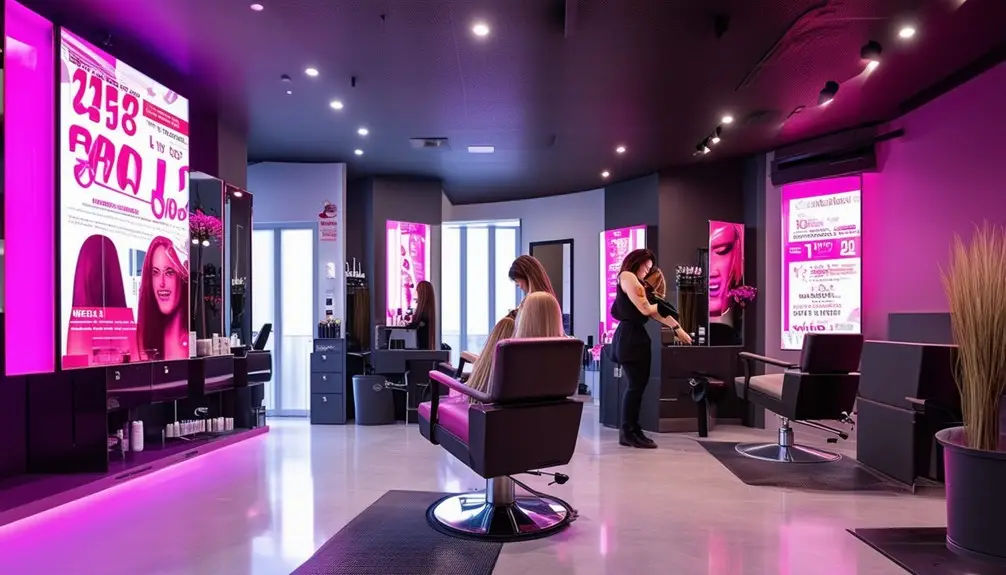 digital signage for salon