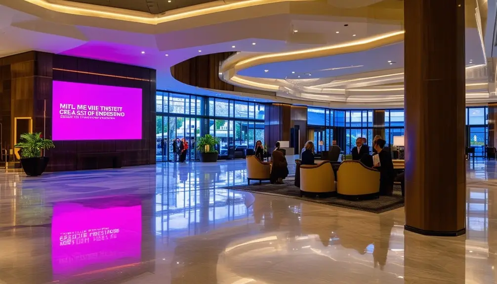 digital signs for hotel events
