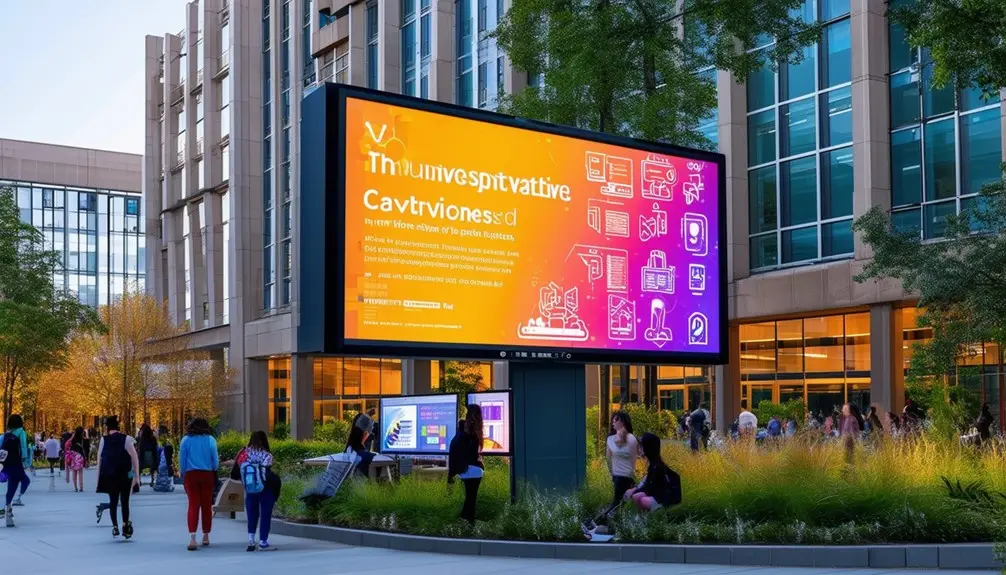 digital signs for university