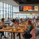 display screens in cafeterias