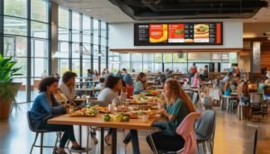 display screens in cafeterias