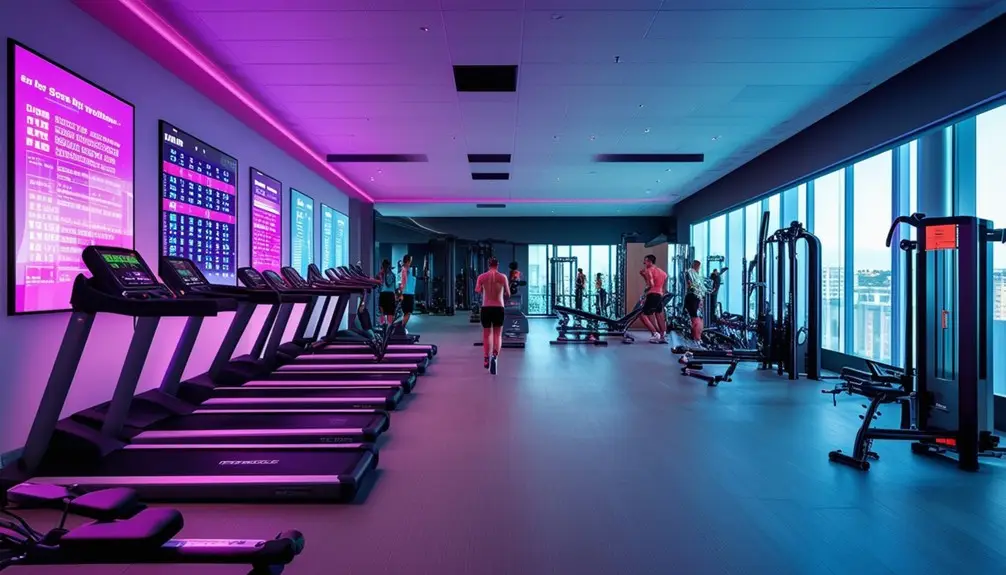 dynamic displays for gyms