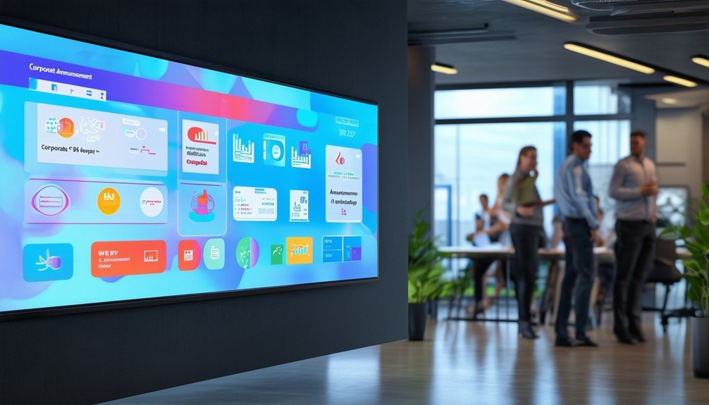 Live Corporate Announcements on Digital Signage 3 effective and intuitive design