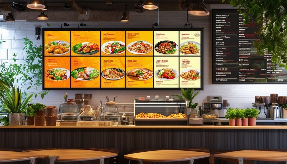 efficiently displaying menus digitally