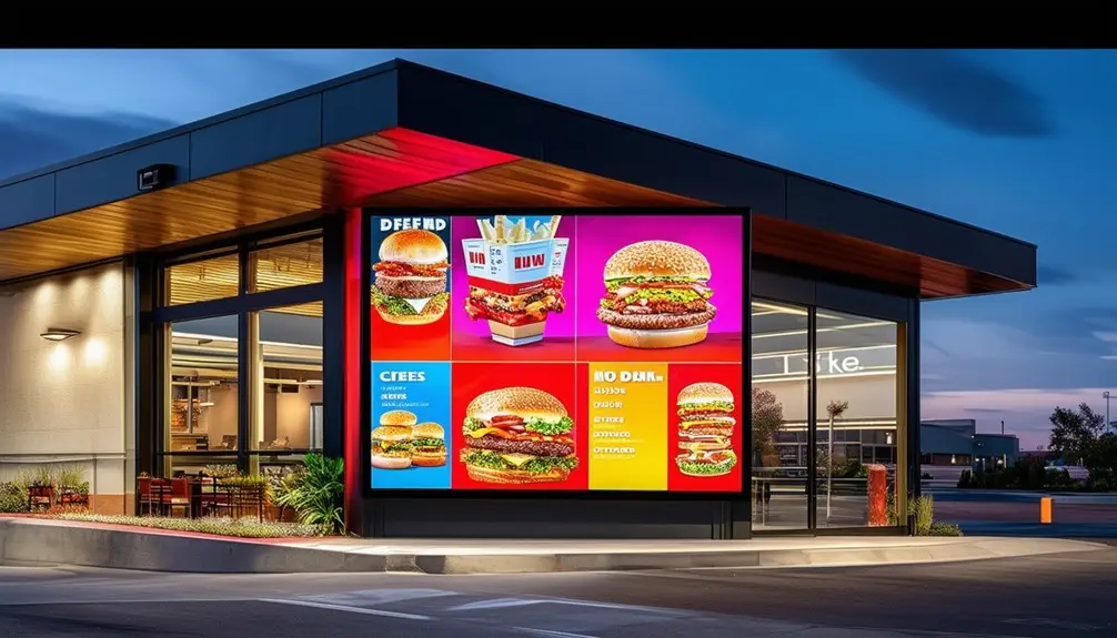 fast food restaurant signage