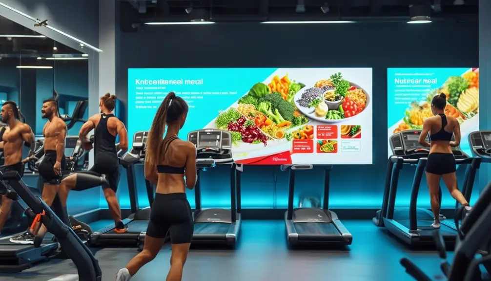 fitness tips on screens