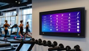 gym updates via screens