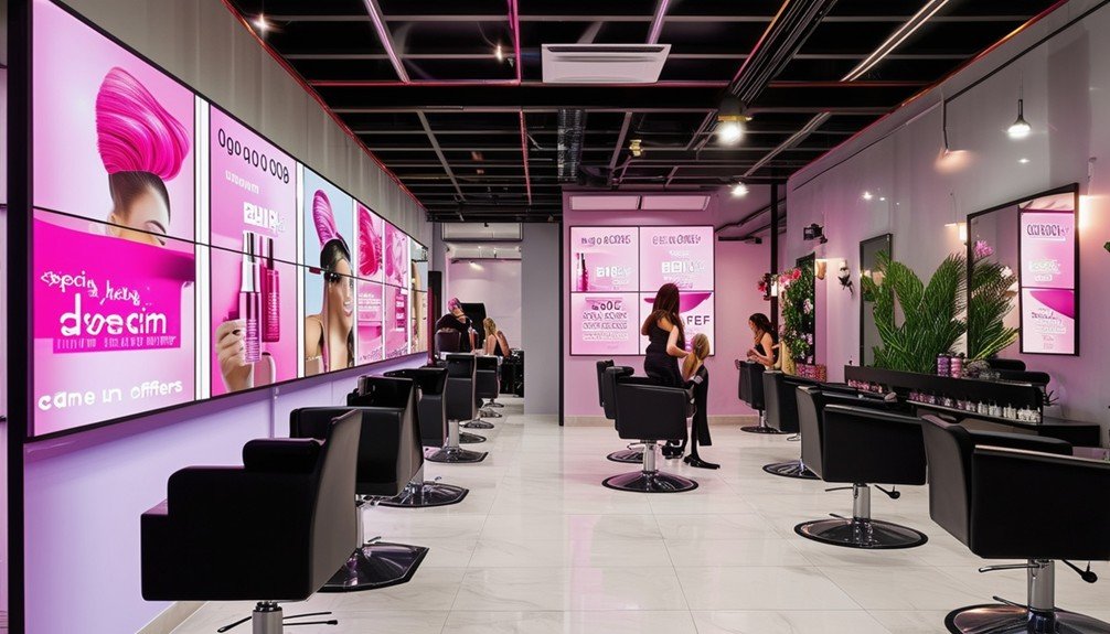 Digital Signs to Boost Salon Offers 3 highlighting exclusive deals online