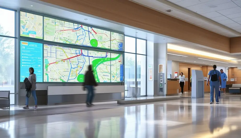 hospital wayfinding with screens