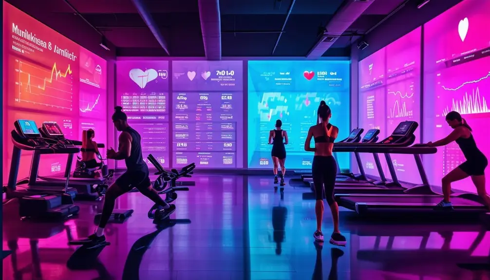 interactive fitness tracking screens