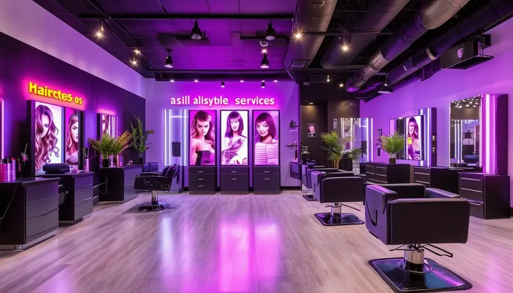 modern advertising for salons