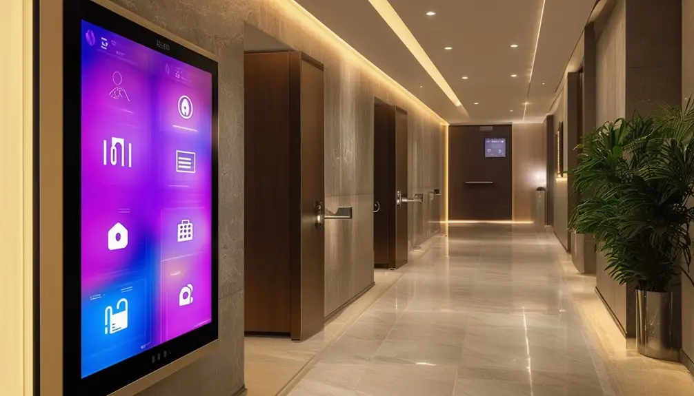 modern hotel room signs