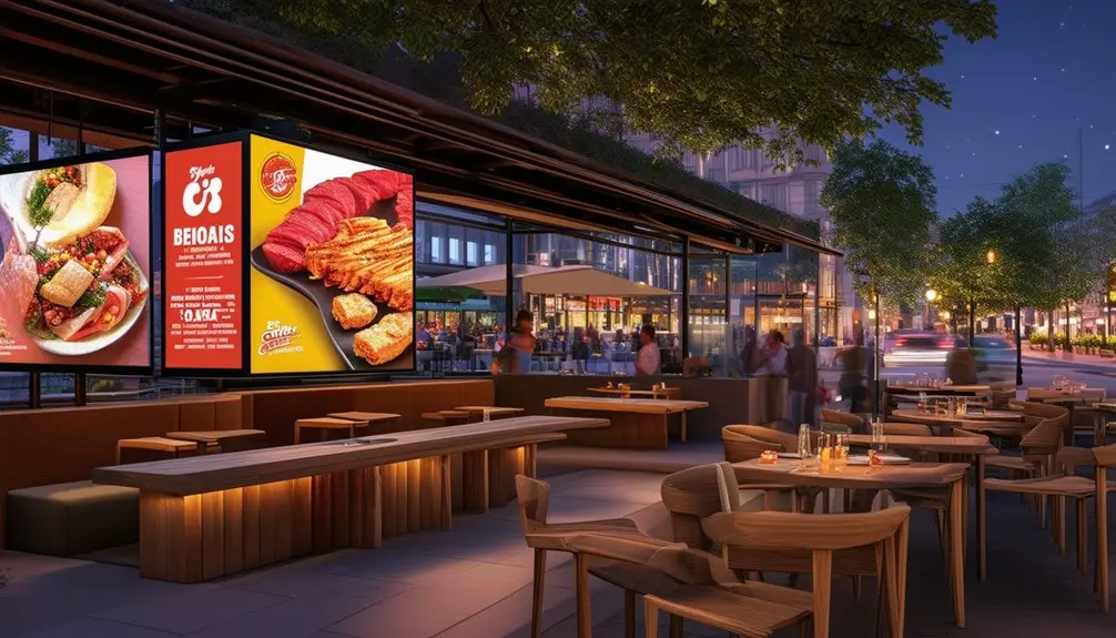 outdoor digital restaurant signage