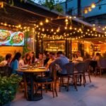 outdoor restaurant digital signage