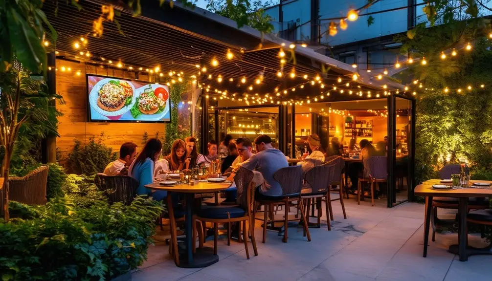 outdoor restaurant digital signage