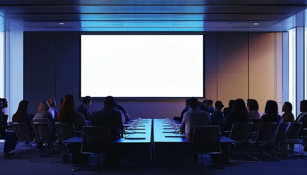 projection screens for presentations