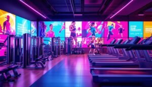 promote gym with screens