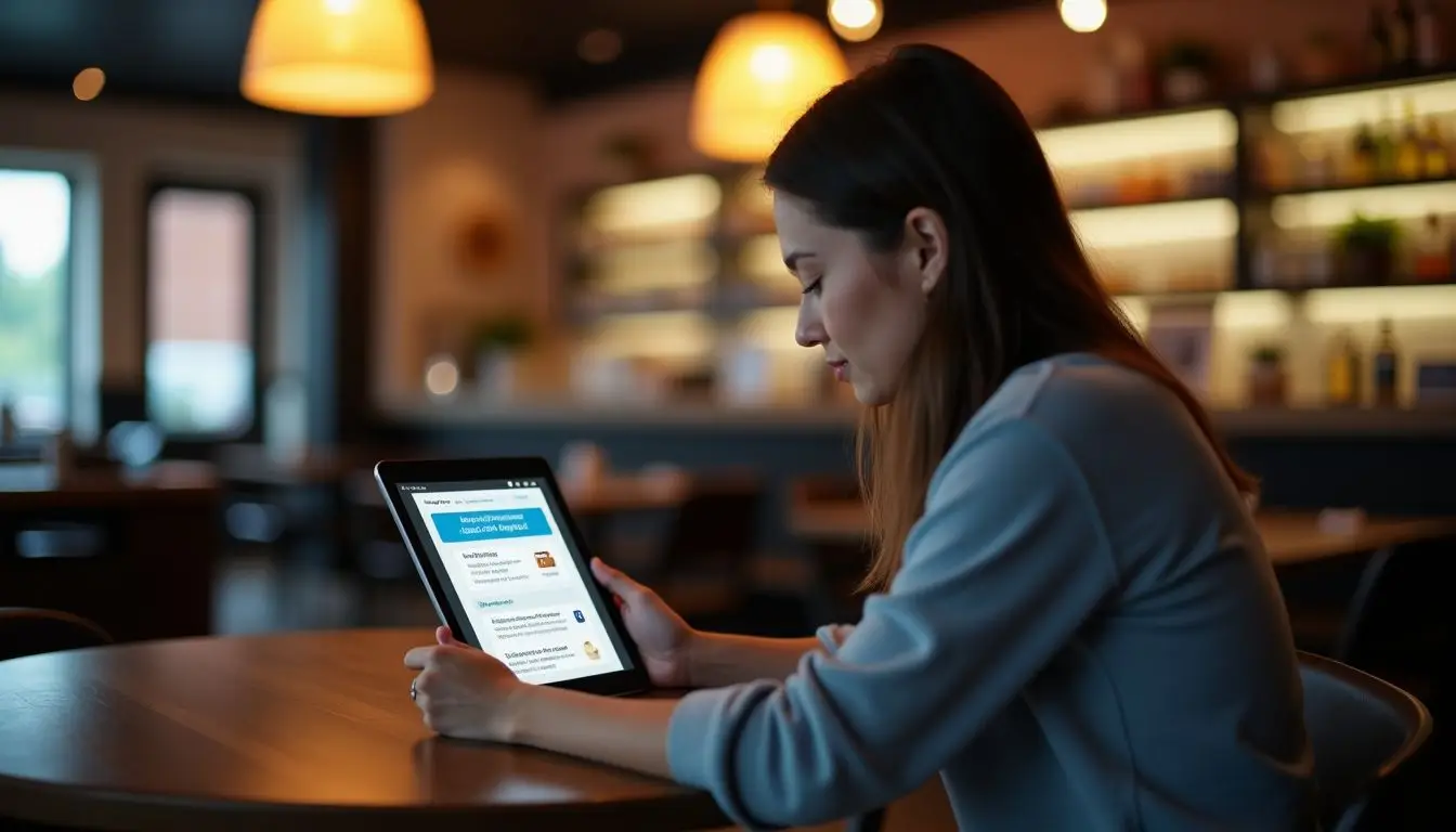 A restaurant owner in their 30s exploring digital signage software options.