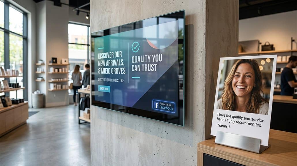 Ways Follow Us on Facebook Makes Digital Signage Content More Engaging 3 authentic trust through testimonials