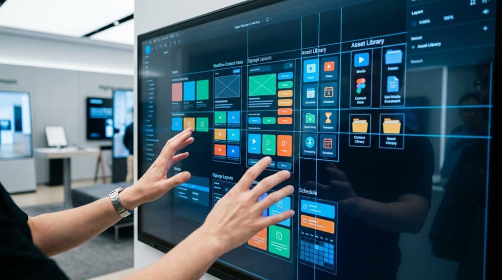 Workflow Content Ideas Using Figma on Digital Signage Screens 1 collaborative digital signage design