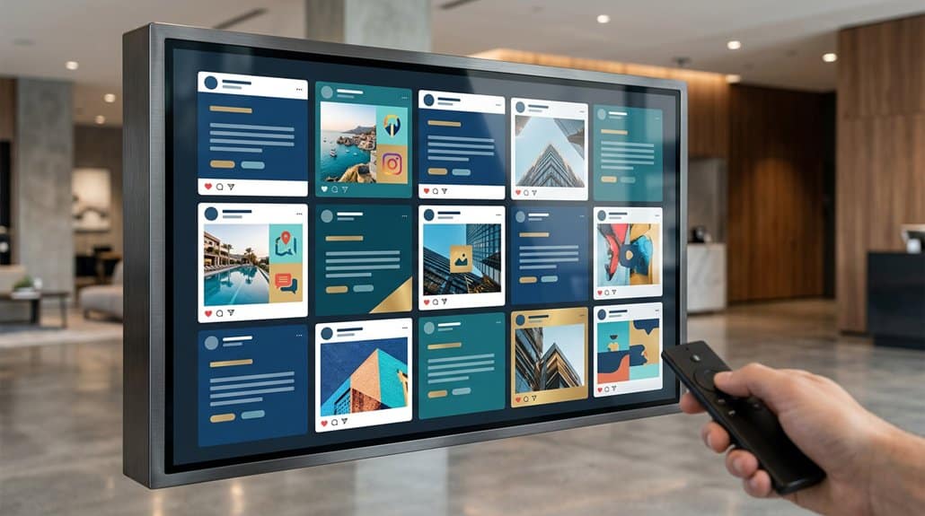Ways Taggbox Helps Keep Social Content Fresh on Digital Signage 3 customizable branding display templates