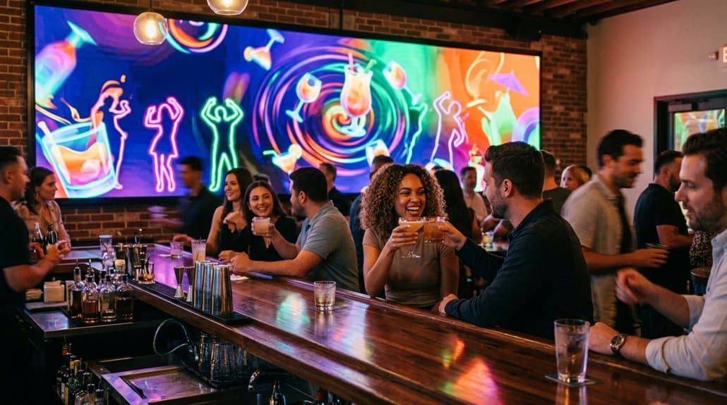 digital happy hour displays