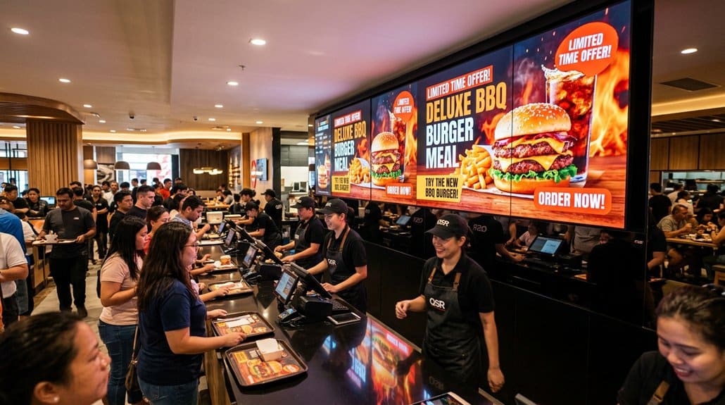 How Quick Service Restaurants (QSR) Use Digital Signage for Limited Time Offer Promotions 1 digital signage boosts engagement