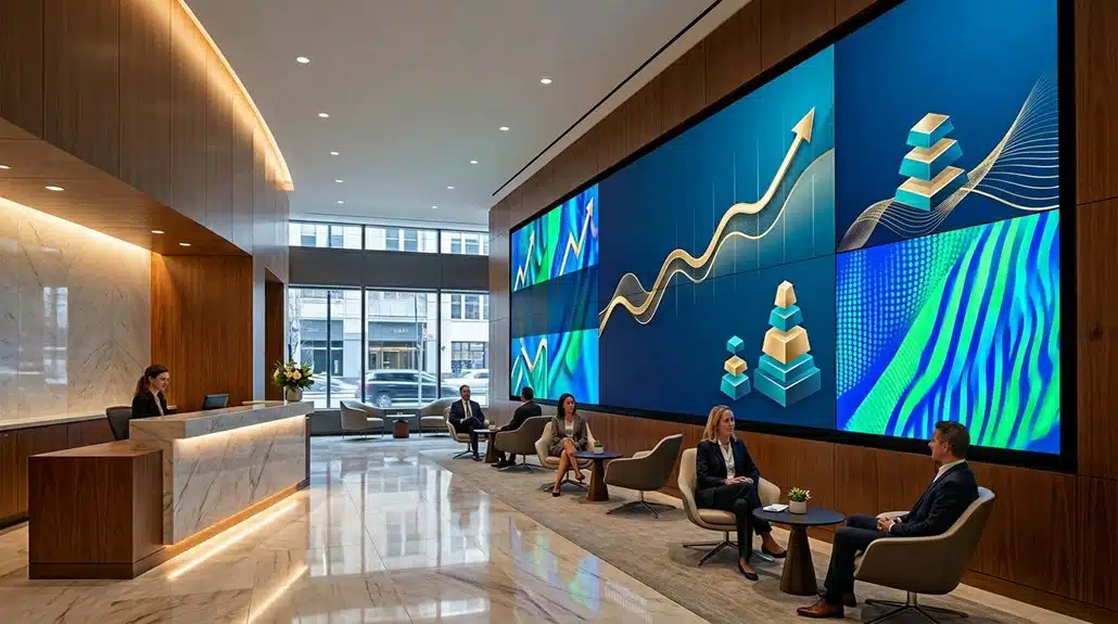 digital signage enhances banking experience