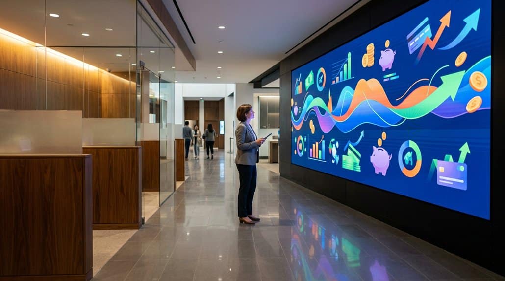 digital signage enhances banking experience