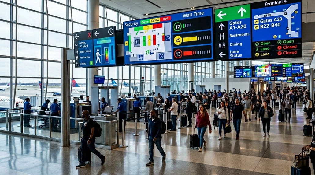 How Airports & Transportation Use Digital Signage for Security Wait Times 3 digital signage enhances efficiency