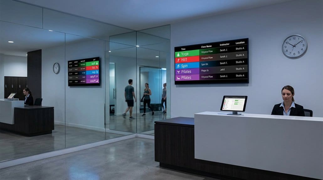 digital signage enhances gym operations