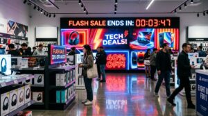 Digital Signs for Retail 4 digital signage flash sales
