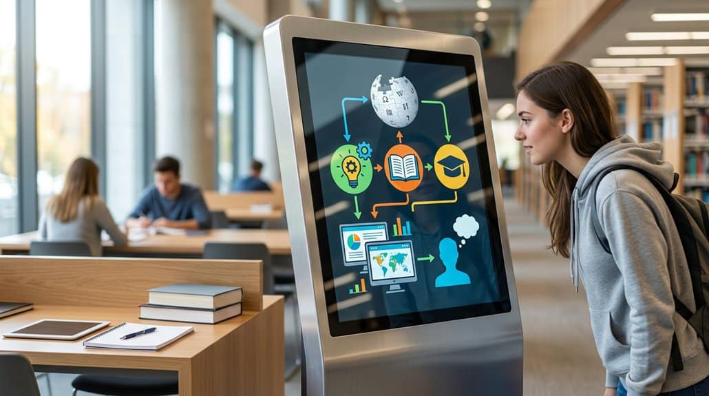educational digital content display