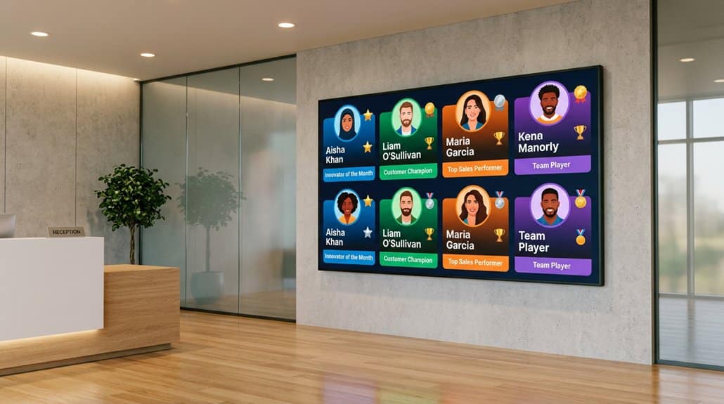 employee recognition through signage