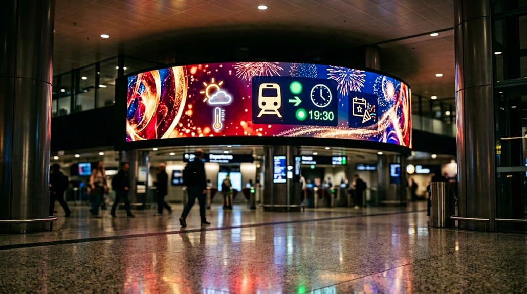 festive digital display engagement