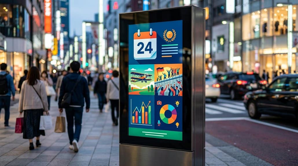 history themed digital signage