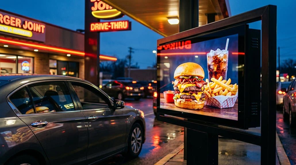 How Quick Service Restaurants (QSR) Use Digital Signage for Drive-Thru Menu Displays 2 impulse promotions drive sales