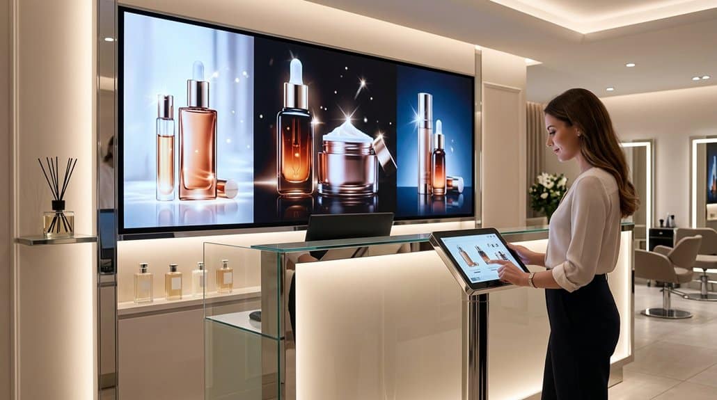 How Salons & Spas Use Digital Signage for Product Promotion Displays 3 interactive displays enhance engagement