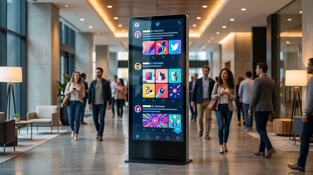 Ways Follow Us on Twitter / X Makes Digital Signage Content More Engaging 1 interactive social media engagement