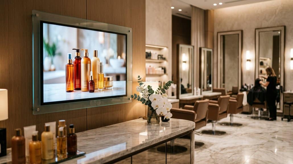 How Salons & Spas Use Digital Signage for Product Promotion Displays 2 interactive visual product promotions