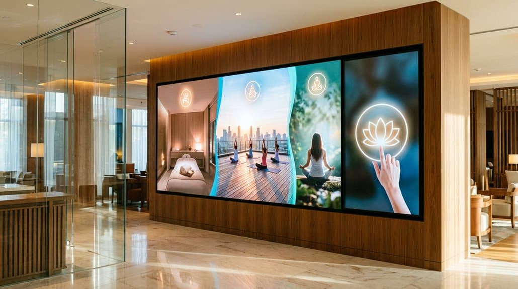 How Hotels Use Digital Signage for Hotel Amenity Highlights 3 interactive wellness experience enhancement